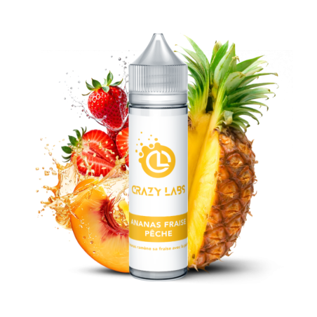 Ananas Fraise Pêche Crazy Labs 50ml E-liquide Fruité | LPVAP