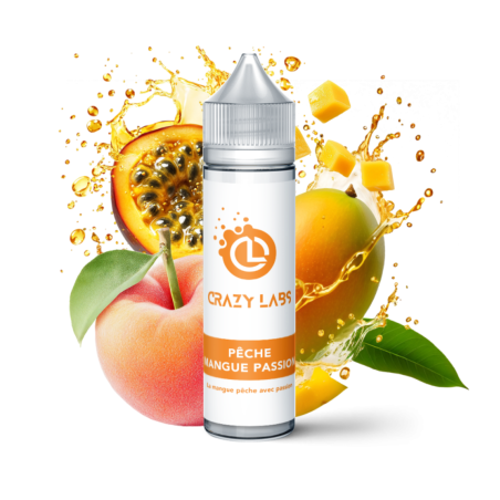 Pêche Mangue Passion Crazy Labs 50ml E-liquide Fruité | LPVAP