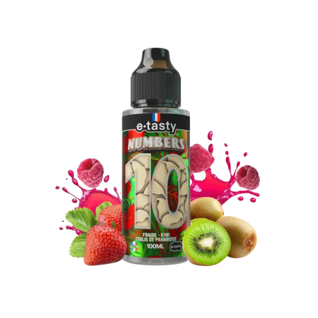 Numbers 10 E.Tasty 100ml E-liquide Fraise Kiwi Framboise | LPVAP