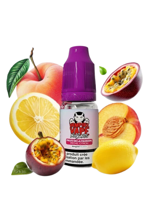 Fruit de la Passion Pêche Citron Vampire Vape Salt