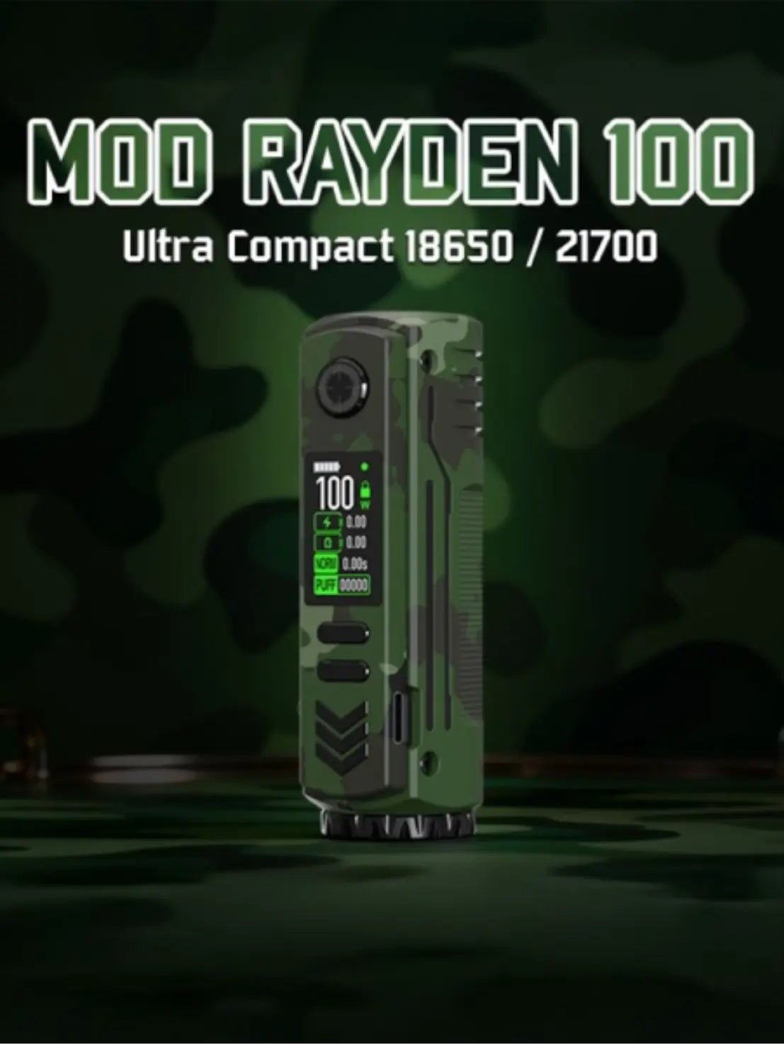 Mod Rayden 100 V2 Military Camo 100W - Lpvap.com