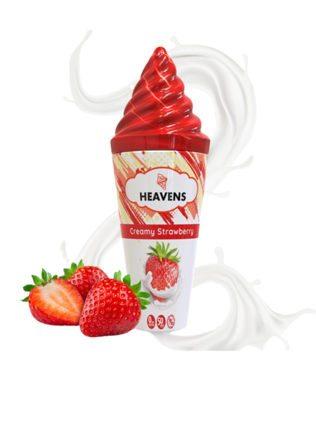 Creamy Strawberry E-cone Vape Maker 50ml