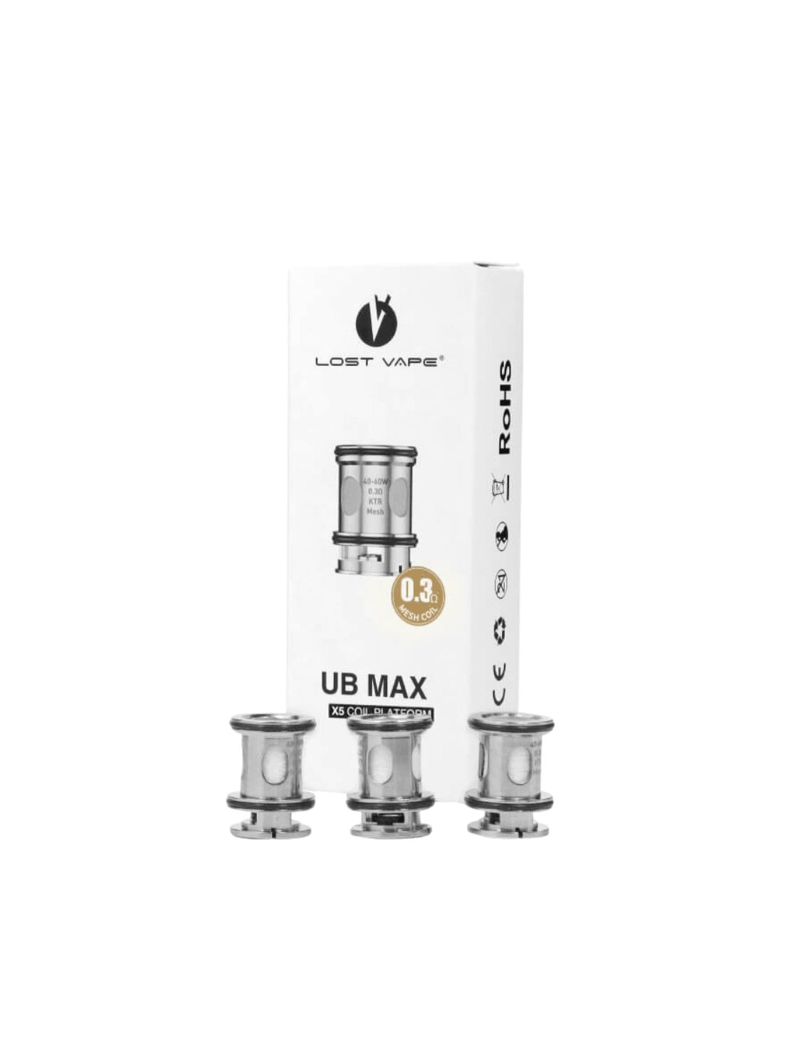 Résistances UB Max (3pcs) - Lost Vape - Lpvap.com